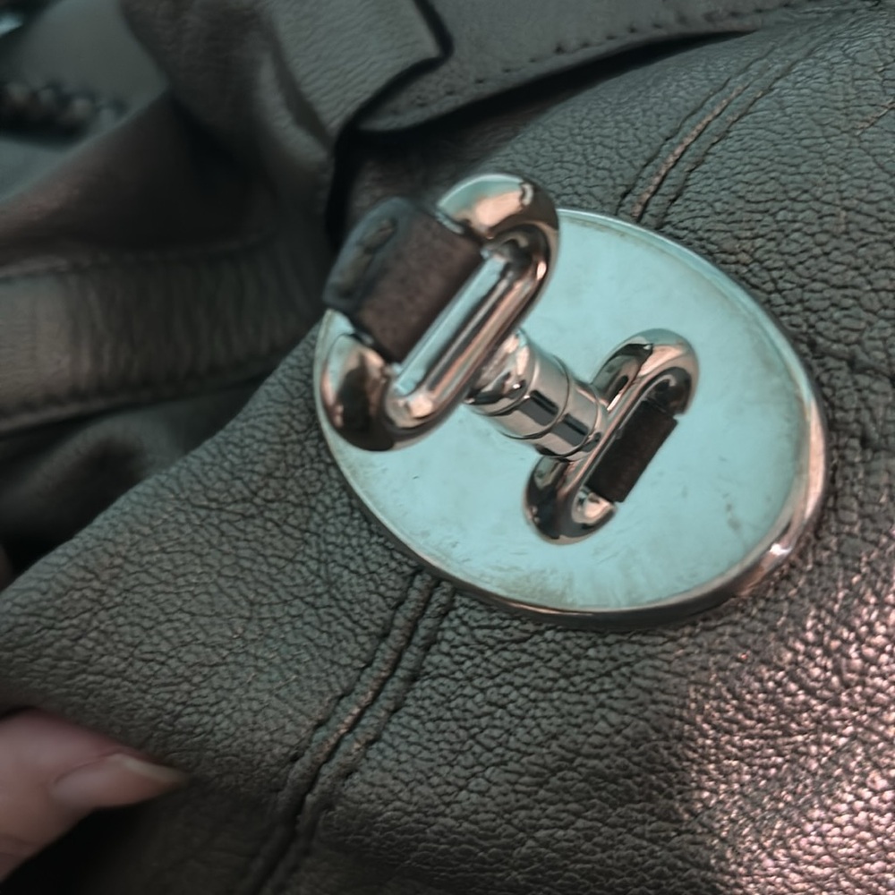 Mulberry Large Agyness Gunmetal metallic Satchel - Picture 8 of 16